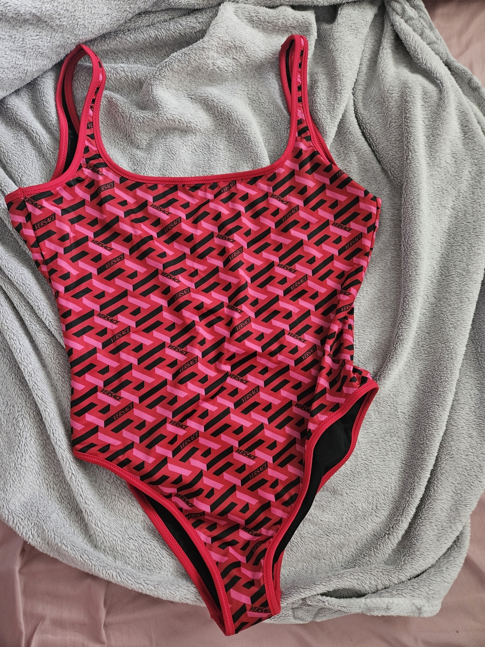 Versace Reversible  Geometric-Print Swimsuit - Picture 5 of 12